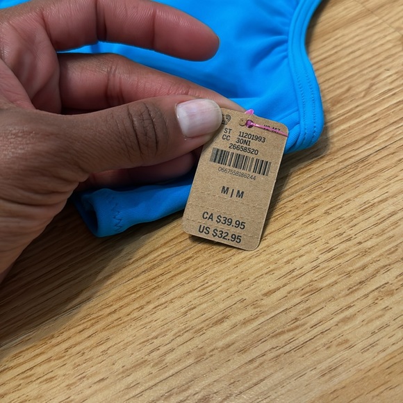 NWT ✨ Aqua Blue 2 piece swimwear set from PINK - Top size M / bottoms size L - Picture 3 of 11